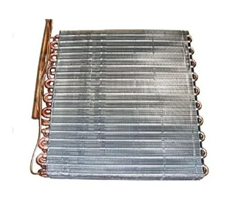 Evaporator coil with copper tubing and aluminum fins