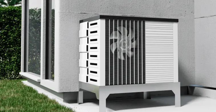 heating unit outside home
