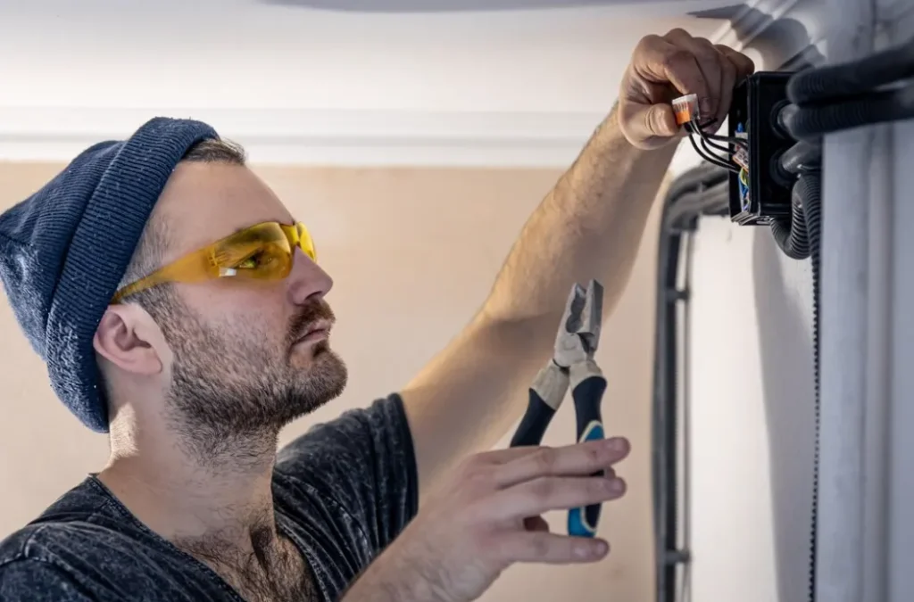 Technician performing AC tune-up to ensure safety