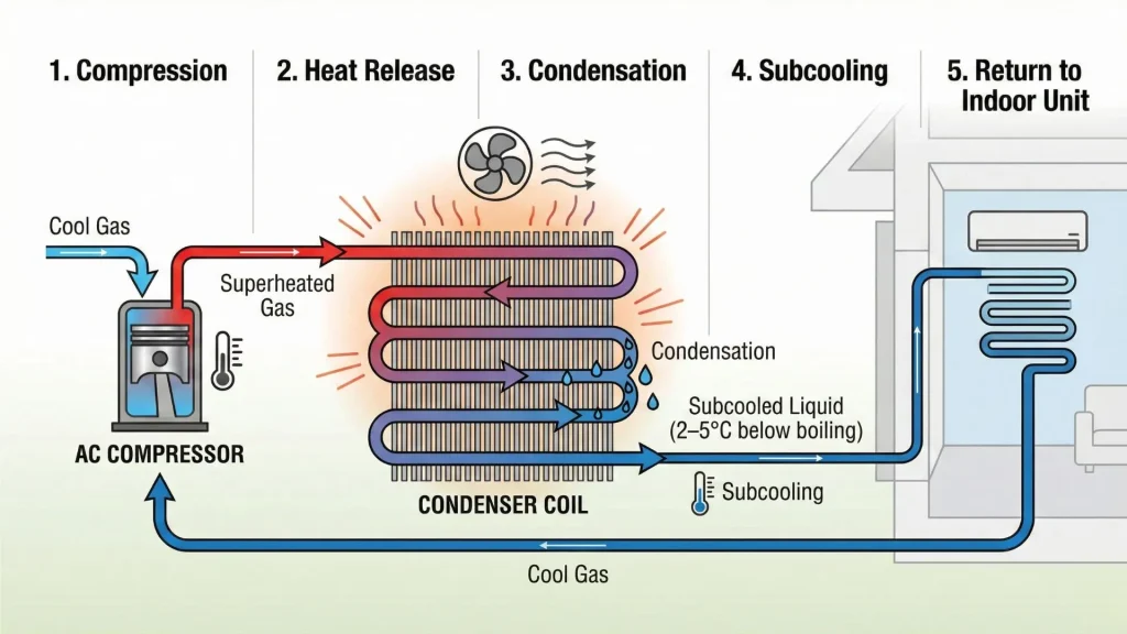 How does an AC Condenser Works