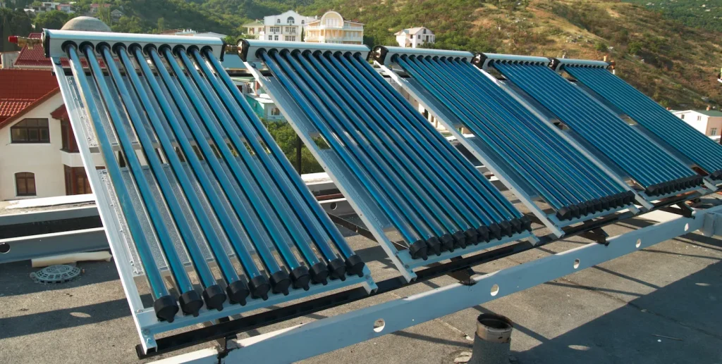 Solar pool heating works by circulate water through roof mounted solar collector panels