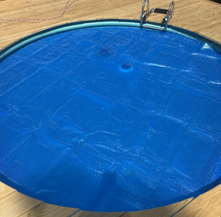 Solar pool cover is one of the pool heating options without mechanical heating process