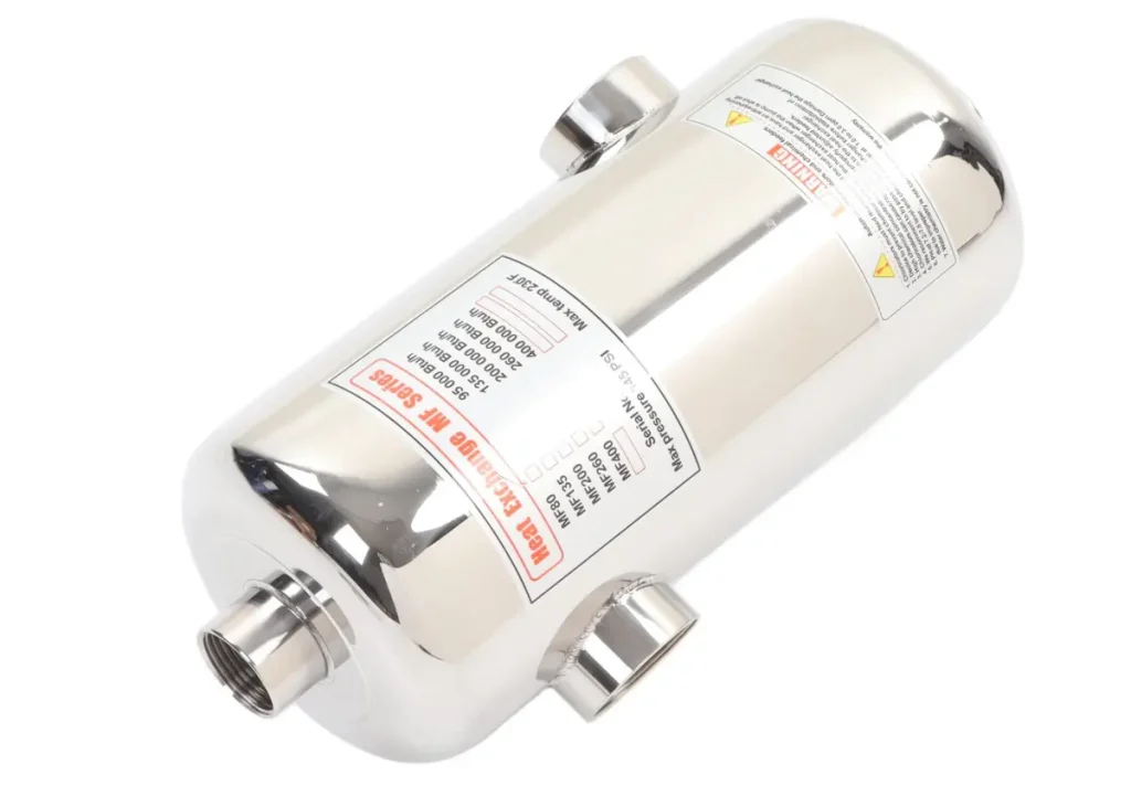 stainless steel heat exchanger cylinder for pool heat pump