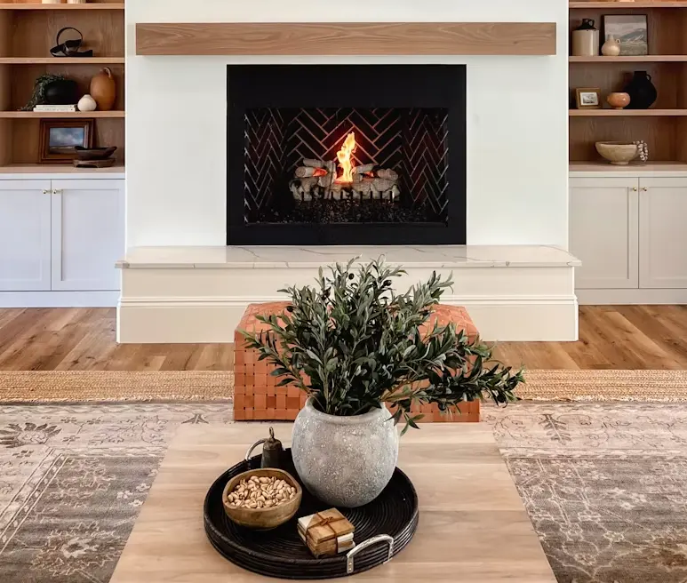 A gas fireplace doesn_t need a chimney