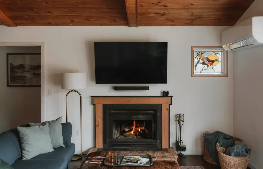Heat damage for a TV placed above a fireplace is gradual