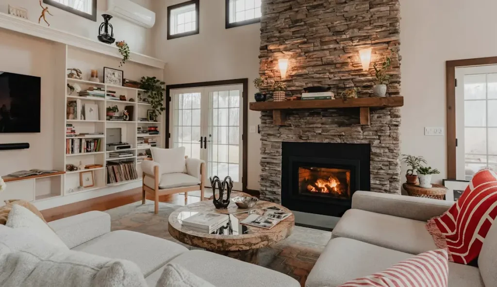 If you see no visible cracks in the firebox, you can think about converting wood fireplace to gas