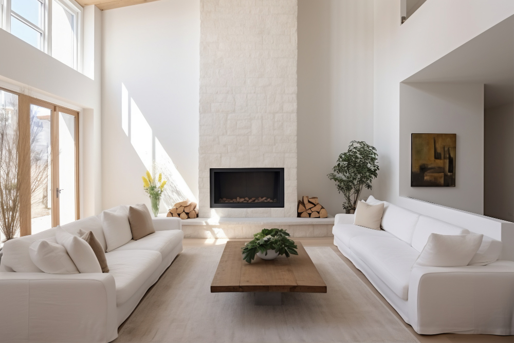 modern minimalist gas fireplace surrounds