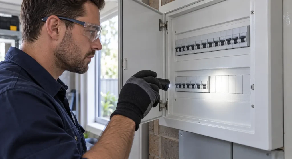 A licensed electrician need to check the switchboard condition before EV charger installation