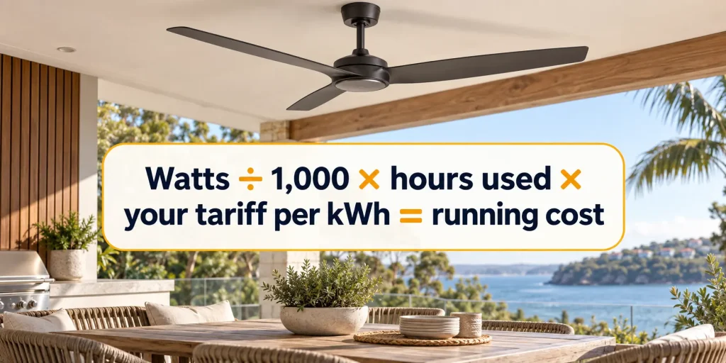 How much does it cost to run a outdoor ceiling fans