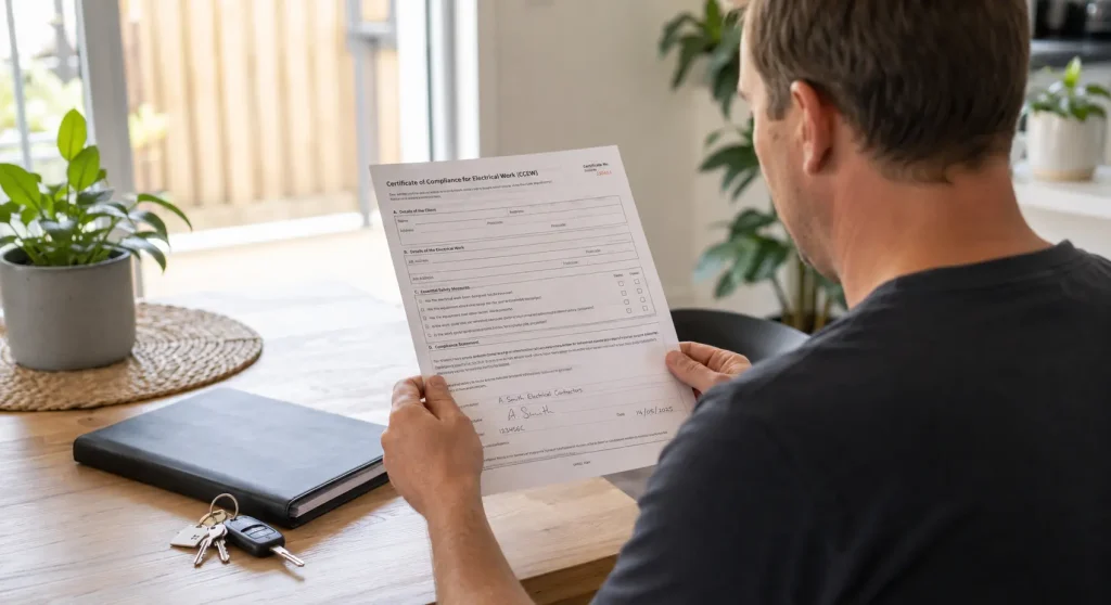 Make sure you keep the record for a Certificate of Compliance for Electrical Work
