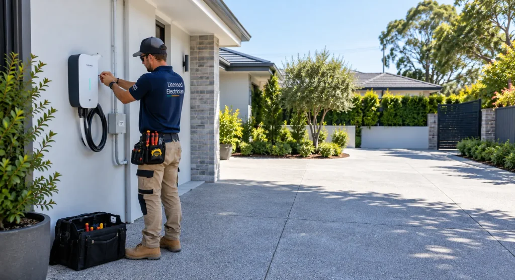 Only a licensed electrician can handle EV charger installation