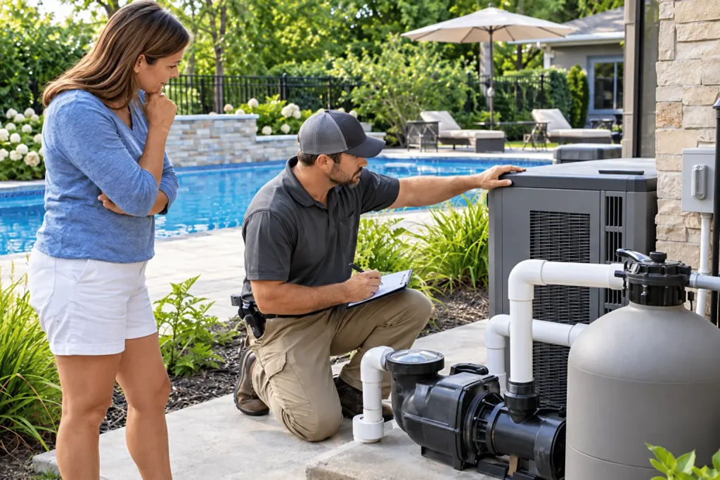 A dual licensed installer can make a pool heat pump installation easier